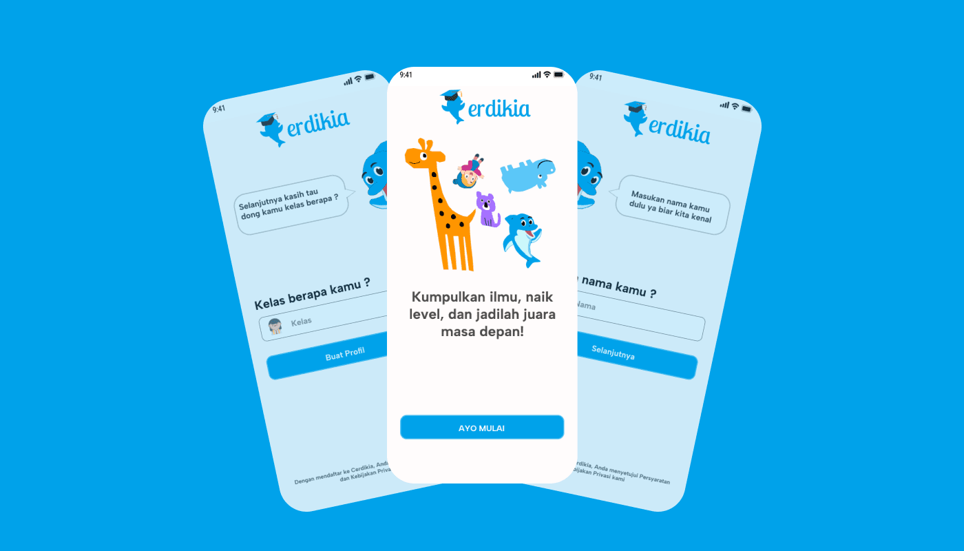 Halaman masuk aplikasi Cerdikia